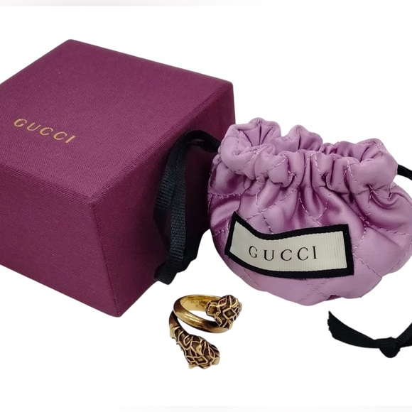 ✨🛍️ Gucci Gold Double Tiger Ring - Picture 2 of 6